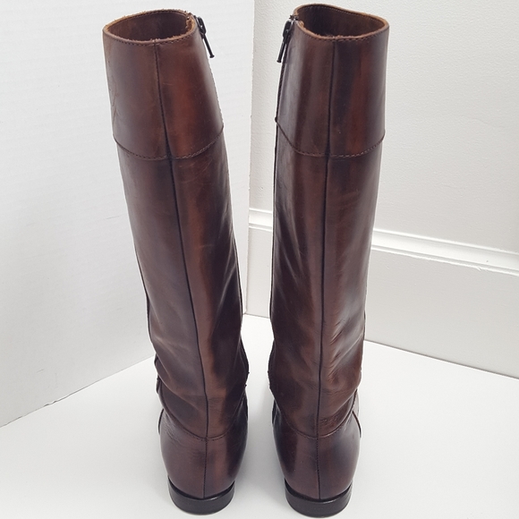 Saks Fifth Avenue brown leather riding boots 36.5 - Picture 5 of 12